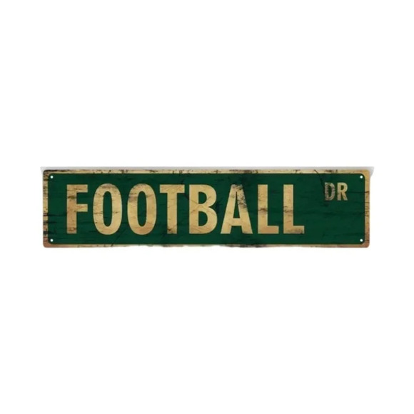 Football Dr. Metal Sign. - Picture 1 of 3